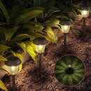 XMCOSY+ Solar Lights Outdoor 10/25 LM LED with 2 Lighting Modes, Solar Garden Lights Glass and Metal, IP65 Waterproof Solar Powered for Yard Pathway Walkway Driveway Patio (6 Pack, Warm White) by CozyNest Decor