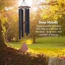 Wind Chimes Outdoor Large Deep Tone, 44 Inches Sympathy Wind Chimes Tuned Soothing Melody, Memorial Wind-Chime with 6 Heavy Tubes for Outside Decoration, Garden/Yard. Black Wind Chime by CozyNest Decor