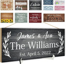 Custom Wood Sign Prsonalized Text Business Home Decor, Personalized Rustic Plaque Board Hanging Wooden Name Sign for Wall Art, Customized Signs Plank Decoration Gifts for Wedding Family Farmhouse Kitchen, Rectangle by CozyNest Decor
