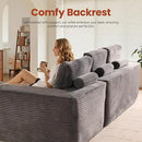 ovios 105” Modular Sectional Sofa with Thicken Seat Cushion, Cloud Couch with Deep Seat, Modern L-Shape Sofas Couches with Chaise,Upholstered Couches for Living Room Bedroom,Grey by CozyNest Decor