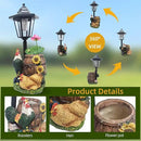 Rooster Statues Outdoor Solar Sculptures with Solar Lights and Flowerpot Funny Garden Decor Animal Figurines Resin Outdoor Statues for Patio Yard Lawn Balcony Grandma Mom Gifts by GreenHaven Gardens