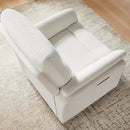 Power Recliner Chair Swivel Glider, Electric Rocking Recliner Chairs with USB and Type-C Ports, Nursery Chair Recliner for Living Room, Bedroom, Apartment（White） by TinyTreasures Baby Boutique