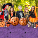 2 Pcs Halloween Tablecloth - Plastic Halloweens Spider Webs Table Cloth, Purple Disposable Rectangle Spiderweb Table Cover for Halloween Party Decorations Supplies Favors Tables Decor, 108 x 54 Inch by CozyNest Decor