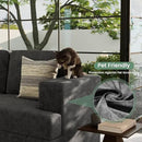 Sofa, 63” Comfy Loveseat Sofa with Deep Seats, Couch for Living Room, Modern Sleeper Couch, Dark Grey Chenille by CozyNest Decor