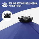 CROWN SHADES 9 Ft Patio Umbrella - Polyester Outdoor Umbrella with 30° Push Button Tilt, Patented Edge Connection Windproof Design for Patio, Pool, Garden & Table, UV Resistent by GreenHaven Gardens