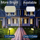 Solar Spot Lights Outdoor, [2 Pack/74 LED/3 Colors] 2-in-1 Solar Landscape Spotlights, IP65 Waterproof Auto On/Off Solar Powered Security Lights for Yard Garden Pathway Walkway by GreenHaven Gardens