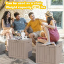 30 Gallon Outdoor Deck Box,Storage Lockable Waterproof Patio Furniture,Garden Tools,Cushions,Pool Accessories Outside Storage Resin Box(Grey) by CozyNest Decor