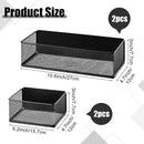 Tioncy 4 Pcs Magnetic Storage Bin Magnetic Locker Organizer for Pegboard Refrigerator Shelves Basket Container Wire Storage Holder for Kitchen Home Whiteboard(Black,10.6''l, 6.2''l) by CozyNest Decor