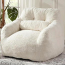 Bean Bag Chair for Adults with Pillow,Oversized Bean Bag Couch Chairs for Adults,Giant Lazy Couch Sofa Chairs with Filler,Large Reading Chair for Living Room Bedroom,White by CozyNest Decor