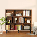 LEYAOYAO 10 Cube Bookshelf,3 Tier Modern Wide Bookcase with Legs,Mid-Century Wood Bookshelves Storage，Brown Large Book Case,Freestanding Organizer Display Shelf for Bedroom,Living Room,Office by CozyNest Decor
