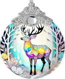 Stained Glass Suncatcher, Jocidea Deer Ornament, Christmas Ornaments, Holidays Ornaments, Christmas Tree Decor, Deer Decor for Home, Deer Gifts by GreenHaven Gardens