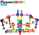 PicassoTiles 200pc Magnetic Marble Run Tiles Toy STEM Educational Race Track with Light Up Marbles Magnet Tile Building Blocks Maze Kit Sensory Pretend Play Toys for Toddlers Boys Girls Ages 3+ PTG200 by TinyTreasures Baby Boutique