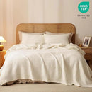 PHF 100% Cotton Waffle Weave Blanket Twin Size, Soft Lightweight Breathable Cozy Summer Blankets for Bed, Luxury Aesthetic Woven Bedding for Home Decor, 66"x90", Undyed by CozyNest Decor