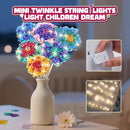 Flower Bouquet Art Craft Kit, Poke DIY Creative Activity Kit with with 6 Flowers & 6 Light Strings, Mess-Free Fun for Girls & Boys, Fun & Educational Kids Craft Gift for Girls Boys Ages 4, 5, 6, 7, 8+ by TinyTreasures Baby Boutique