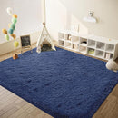 8x10 Area Rug for Living Room: Fluffy Shag Soft Washable Rugs Large Fuzzy Plush Indoor Carpet for Bedroom Nursery Playroom Kids Girls Boys Room (Navy Blue, 8'x10') by TinyTreasures Baby Boutique