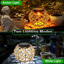 JSOT Solar Hanging Lights - Outdoor Lanterns Solar Light for Outside Hanging Lanterns Decorative Gifts for Women Front Porch Patio Yard Garden Tree Warm White 1 Pack by GreenHaven Gardens