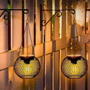 Solar Lanterns Outdoor, 4 Pack Brighter Metal Solar Hanging Lanterns, IP65 Waterproof Solar Lights Outdoor, Gardening Gifts & Decor for Garden Yard Patio Pathway by GreenHaven Gardens