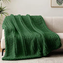 Chunky Knit Throw Blanket, 60''*80'' Knitted Throw Chenille Yarn for Bed Couch, Handmade Grass Green Crochet Big Thick Blanket, Machine Washable Cute Comfy Blanket for Home Decor by CozyNest Decor