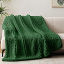 Chunky Knit Throw Blanket, 40''*50'' Knitted Throw Chenille Yarn for Bed Couch, Handmade Grass Green Crochet Big Thick Blanket, Machine Washable Cute Comfy Blanket for Home Decor by CozyNest Decor