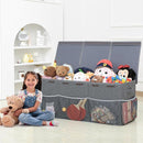 Extra Large Toy Box Chest with Mesh Pockets, Kids Toy Storage Organizer Bakest Box, Foldable Toy Organizers and Storage Bin with Lids, Toy Bin for Kids, Boys,Girls,Nursery,Playroom,Office by TinyTreasures Baby Boutique