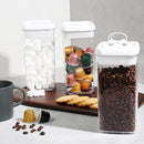 Felli Flip Tite Food Storage Container with Lid Airtight 4" Ring Seal Flip Top, Stackable Acrylic Canister Jar for Pantry Kitchen Counter, Snack Coffee Bean Granola Pet Treats Cracker Holder (1.3 qt) by TinyTreasures Baby Boutique