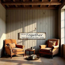 And So Together They Built A Life They Loved Tin Sign Farmhouse Wall Decor Rustic Home Decor Farm House Decorations For Home 4x16 Inch by CozyNest Decor