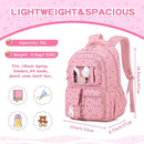 Corduroy Backpack Kids Backpack for Girls School Bags for Middle School Students Book Bag for Elementary Primary Kawaii Ita Backpack, Pink Strawberry by TinyTreasures Baby Boutique