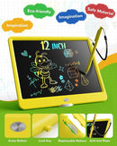 KOKODI LCD Writing Tablet, 12 Inch Colorful Toddler Doodle Board Drawing Tablet, Erasable Reusable Electronic Drawing Pads, Educational and Learning Toy for 3-6 Years Old Boy and Girls(Yellow) by TinyTreasures Baby Boutique