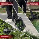 Electric Weed Wacker Eater Cordless Battery Powered, Weed Trimmer 21V Lightweight No-String with 2 Battery Operated & Wheels, 3 in 1 Stringless Grass Trimmer/Edger/Brush Cutter for Garden Yard Lawn by GreenHaven Gardens
