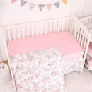 CaSaJa Baby 3-Piece Crib Bedding Set for Boys Girls, Including Soft Quilted Comforter(Blanket), Fitted Crib Sheet and Skirt, Soft Nursery Bedding Set Made of Silky Comfy Materials, Watercolor Floral by TinyTreasures Baby Boutique