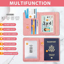 Melsbrinna Rfid Passport Holder for Travel women/Men, Cute Passport Wallet Rfid Blocking Card Slots, Rfid Passport Cover/CaseTravel Wallet, Passport Book Holder (1, Pink3) by TinyTreasures Baby Boutique