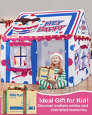 Kids Play Tent, Toddler Tent for Kid Indoor & Outdoor, 48.5"x39.4"x48.5" Playhouse Tent Dessert Theme with Complete Toys Set, 3 Window, Lights and 5 Balloons by TinyTreasures Baby Boutique