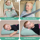 Travel Pillow,Car Pillow Kids Travel Pillow Car seat Pillow U Shaped Pillow for Travel Skin-Friendly Material The Sleeping Aid for Adults and Kids on Road Trips (Green) by TinyTreasures Baby Boutique