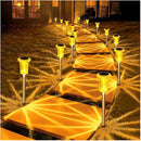 DenicMic Halloween Solar Lights Outdoor 10 Pack Orange LED Waterproof Yard Garden Patio Backyard Pathway Walkway Landscape Lawn Outside Fall Decorations Outdoor by CozyNest Decor