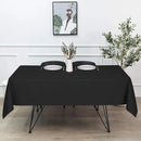 sancua Rectangle Tablecloth - 54 x 78 Inch - Stain and Wrinkle Resistant Washable Polyester Table Cloth, Decorative Fabric Table Cover for Dining Tables, Buffet Parties and Camping, Black by CozyNest Decor