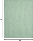 Nourison Positano Indoor/Outdoor Blue/Green 9' x 12' Area Rug, Easy Cleaning, Non Shedding, Bed Room, Living Room, Dining Room, Backyard, Deck, Patio (9x12) by CozyNest Decor