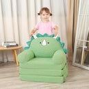 Foldable Kids Sofa, Triceratops Toddler Couch with Tri Folding Foam Cushions, Comfy Kids Couch for Age 3-6 by TinyTreasures Baby Boutique
