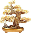 Feng Shui Money Tree Large Crystal Quartz Lucky Tree Gem Tree for Office Home Feng Shui Decoration for Wealth/Fortune and Luck (Citrine) by GreenHaven Gardens