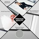Dunwell Photo Album 8x10 (Silver) with Black Mounting Paper, 8 x 10 Photo & Art Portfolio Presentation Book, 24 Sleeves, Displays 48 Pages, Professional Photography Book for Pictures, Artwork by TinyTreasures Baby Boutique