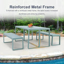 Aoodor 3-Piece Outdoor Patio Dining Set, Aluminum Furniture Set with 1 Rectangular Picnic Table and 2 Benches for Garden, Lawn, Yard by GreenHaven Gardens