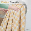 Picnic Blanket, 80''x80'' Waterproof Outdoor Blankets, Picnic Mat Washable for Beach, Picnic Blankets for Camping on Grass with Shoulder Strap - Yellow & White by TinyTreasures Baby Boutique