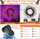 7 Ft 63 LED Halloween Willow Vine Twig Garland with 8 Modes Timer Orange Purple 21 Pumpkin Bats Lights,Halloween Garland with Waterproof Battery Operated for Indoor Wall Fireplace Decorations by CozyNest Decor
