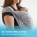 Baby K'tan Baby Wrap Carrier - Pre Wrapped and Simple as 1-2-3, Pillowy Soft, Slip On - Not Like Any Newborn Sling, No Rings, No Tying, No Buckles - Original Sweetheart Grey (Large) by TinyTreasures Baby Boutique