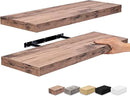 Sorbus Floating Shelves for Wall - 24" Bathroom Shelves, Wall Decor for Bedroom, Kitchen, Living Room, Home Decor & Book Storage - Mounted Floating Shelf with Invisible Brackets (Mahogany, 2 Pack) by CozyNest Decor