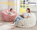 Hobestluk Bean Bag Chair Oversized Bean Bag Chair for Adults Donut-Shaped Large Bean Bag with Spacious Design for Living Room Bedroom or Reading Nook (Bubble White) by CozyNest Decor