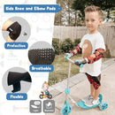 Soft-Style Kids Knee and Elbow Pads with Bike Gloves, Flexible Impact-Resistant Gear for Ages 2-11, Designed for Balance Bikes, Roller-Skating, and Skateboarding by TinyTreasures Baby Boutique