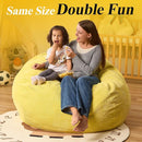 3.5FT Bean Bag Chairs Teardrop Bean Bag Chair for Adults Beanbag Chair with Memory Foam Filled Machine Washable Cover for Living Room, Bedroom (Large,Yellow) by TinyTreasures Baby Boutique
