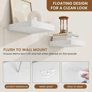 fuqing Floating Shelves for Wall, Bathroom Shelf Wall Mounted for Storage, Shelves with Invisible Bracket for Bedroom, Kitchen, Living Room, Farmhouse Small Book Shelf, 6.5 Inch Set of 3, White by CozyNest Decor