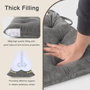 OVOV Chair Cushions for Dining Chairs Set of 6 Tufted Indoor Chair Pads with Ties Soft Square Seat Cushions for Kitchen Chairs 15.5"x15.5",Grey by CozyNest Decor