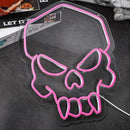 Dimmable Skull Neon Sign,Halloween Pink Neon Sign Light for Wall Decor, Skeleton LED Neon Sign for Beer Bar Bedroom Art,Skull Head Neon Lights Suitable for Computer Room, 5V USB Power 15.75 * 11.8in by CozyNest Decor